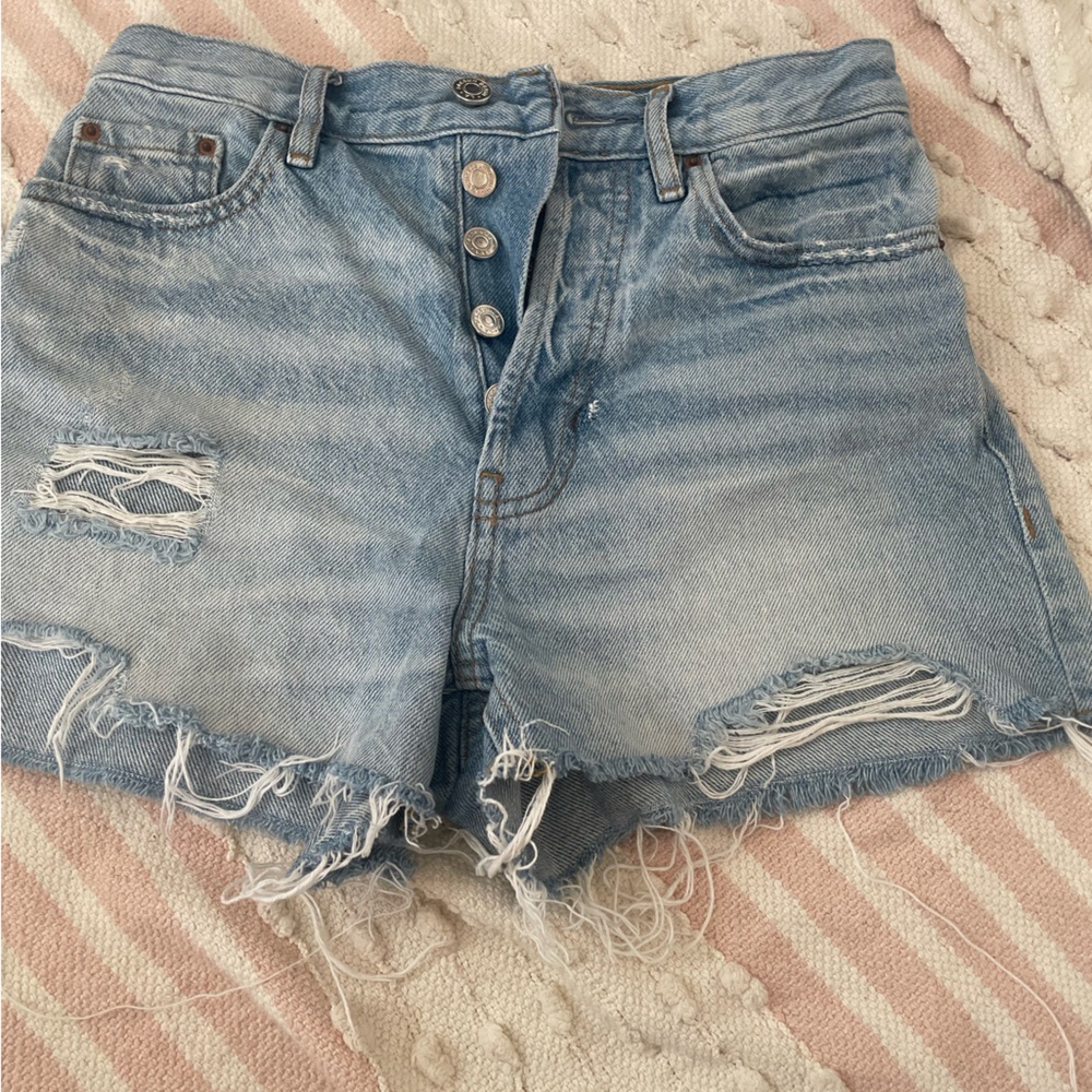 PacSun Light Blue Ripped Jean Shorts
